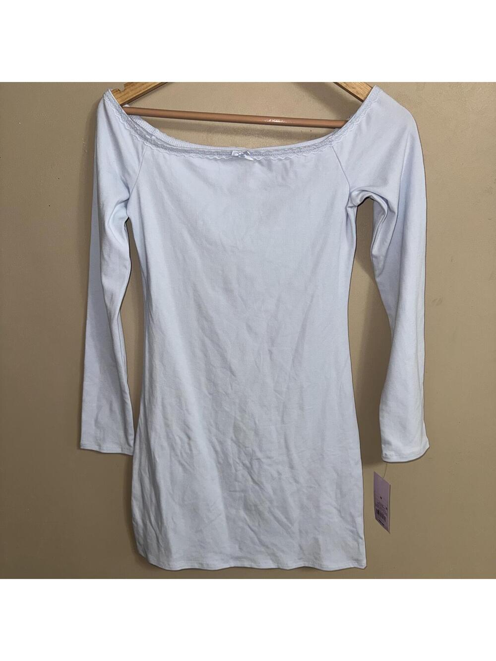 Wild Fable light blue Off-Shoulder Long Sleeve Dress size Medium